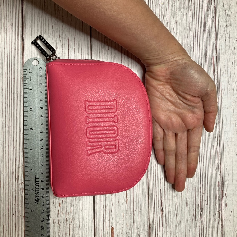DIOR CD Logo hot pink Cosmetic Makeup Bag clutch - Picture 4 of 6